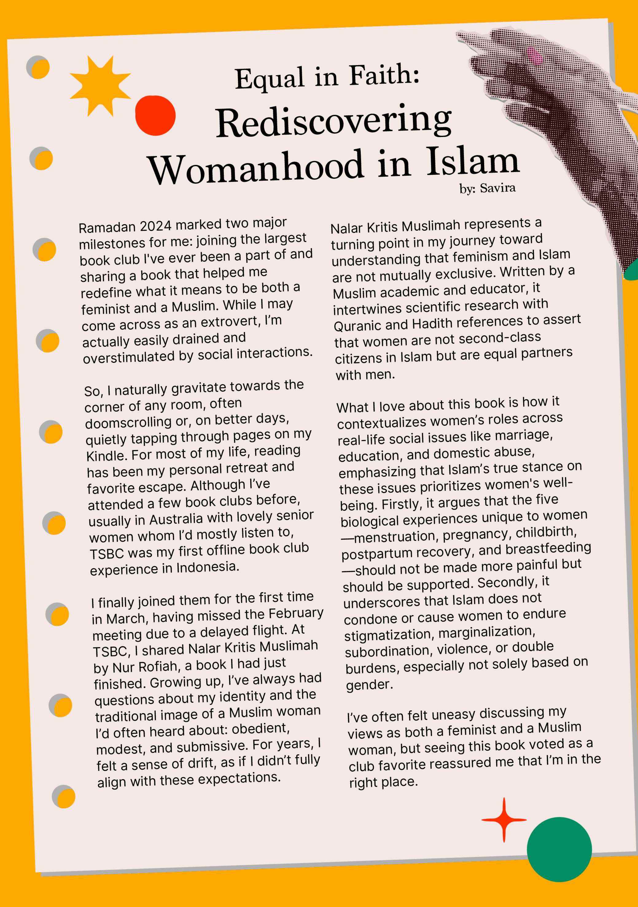 Equal in Faith: Rediscovering Womanhood in Islam cover