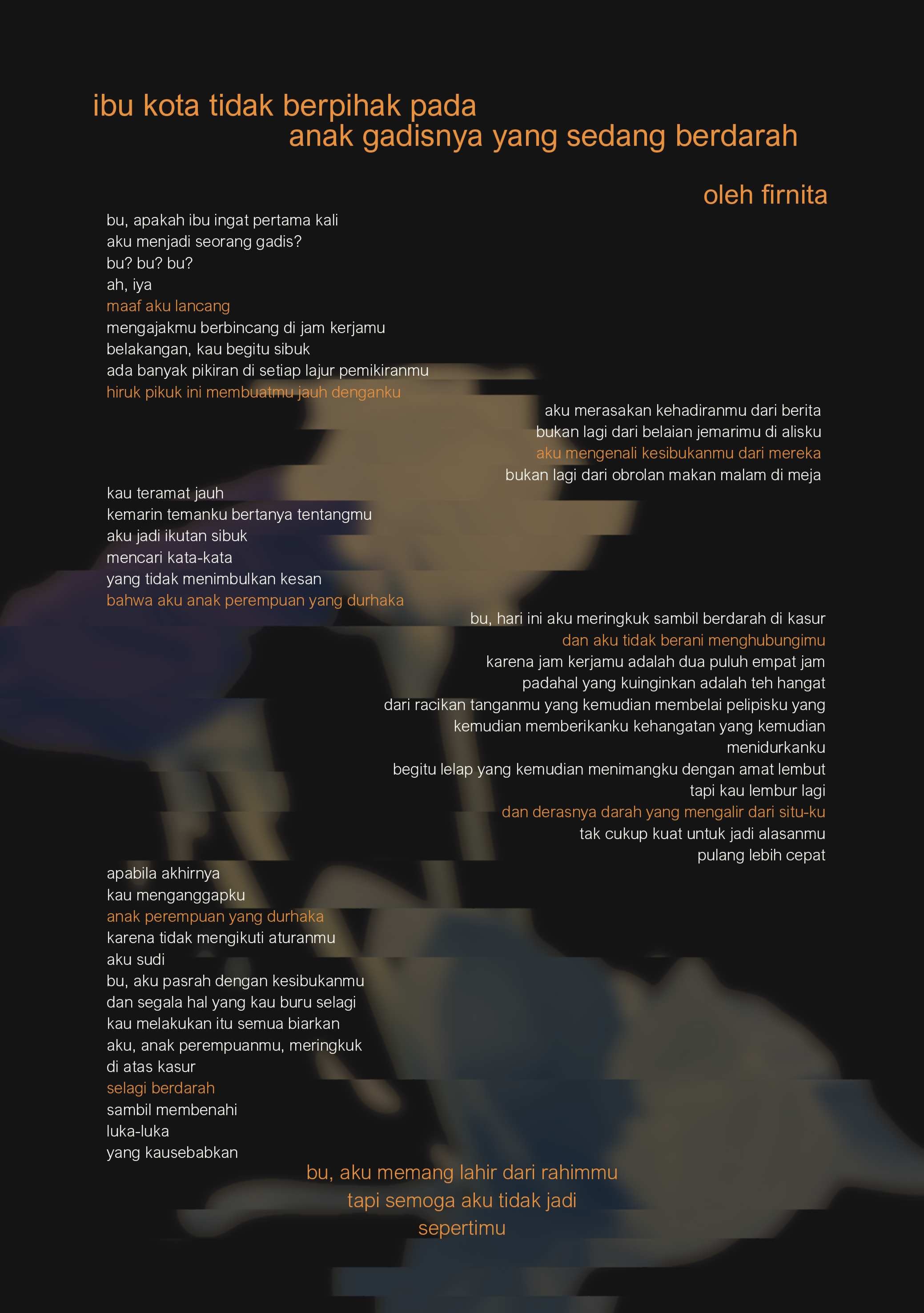 ibu kota tidak berpihak pada anak gadisnya yang sedang berdarah cover